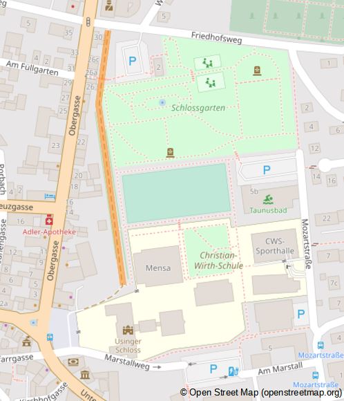 Karte (Open Street Map) des Abschnitts