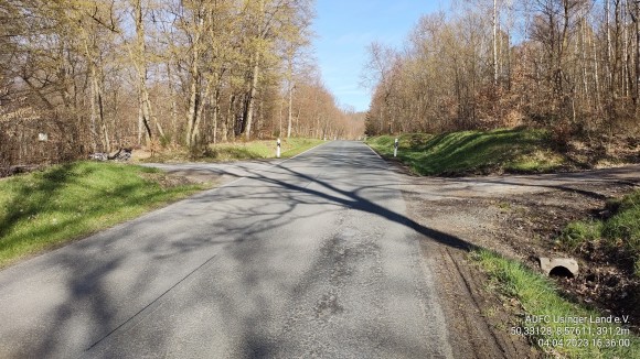 Wegzustand Radweg Wehrheim-Usingen, Hhe Ortsgrenze Wehrheim (Verkehrsfhrung)