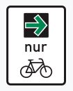 Grafik 03: Grünpfeil Radverkehr, VZ 721