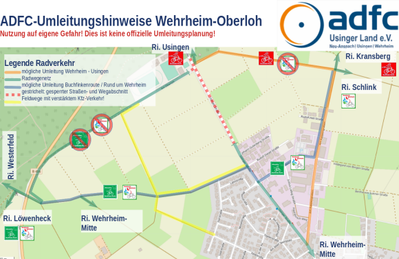 ADFC-Umleitungsideen fr den Bereich Oberloh