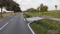 Wegzustand Radweg Wehrheim-Usingen, Höhe Ortsgrenze Wehrheim (Verkehrsführung)