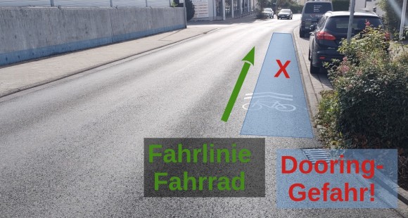 Wegzustand Radweg Wehrheim-Usingen, Einmndung Johann-Gutenberg-Strae