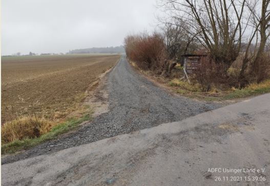 ausgebessertes Wegstck in Verlngerung Am Friedhof, Wehrheim