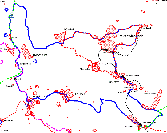 Rund um Weilrod - Rundroute-verkleinert (schematische Darstellung)